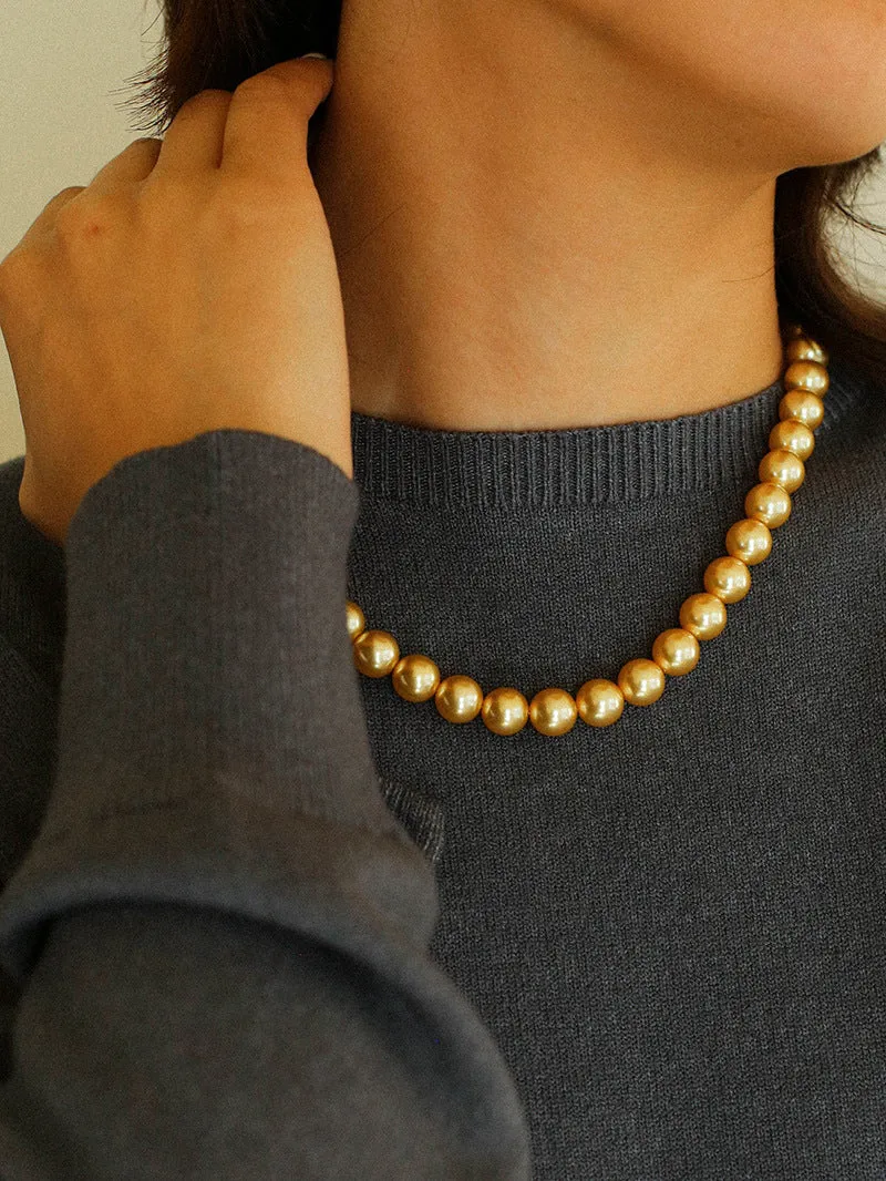 10mm Pearl Beads Necklace