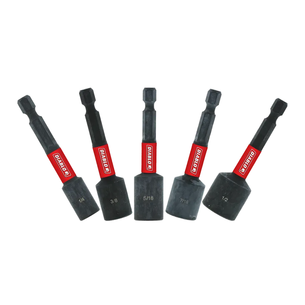 2-9/16 in. Magnetic Nut Setter Assorted Pack (5-Piece)