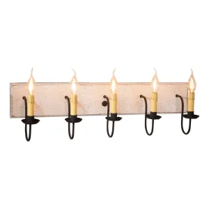 5 Light Vanity Light in Vintage White
