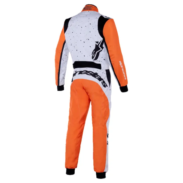 ALPINESTARS 3350125-2005-54 Suit for Karting KMX-9 V3, White / Orange / Black, Size 54