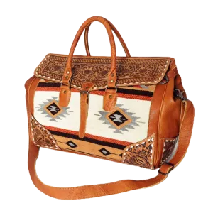 American Darling Floral Embossed Saddle Blanket Tote Bag ADBG516I