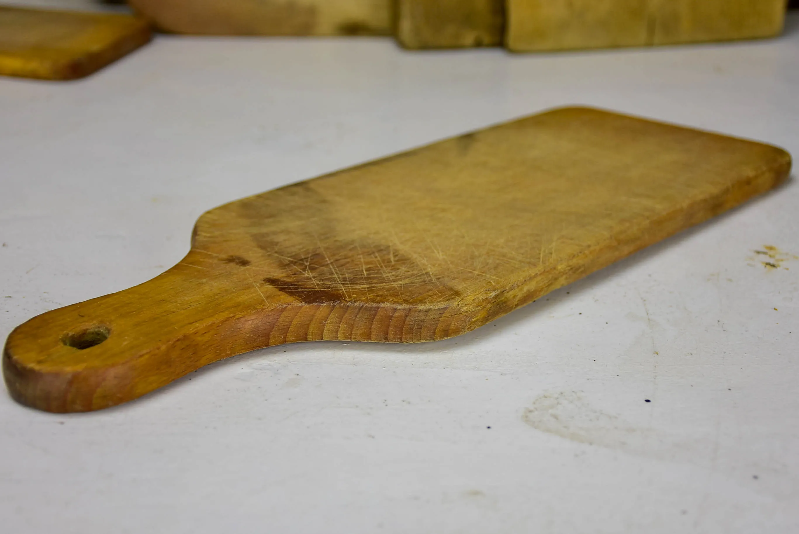 Antique French cutting board with rounded edges 15 ¾''