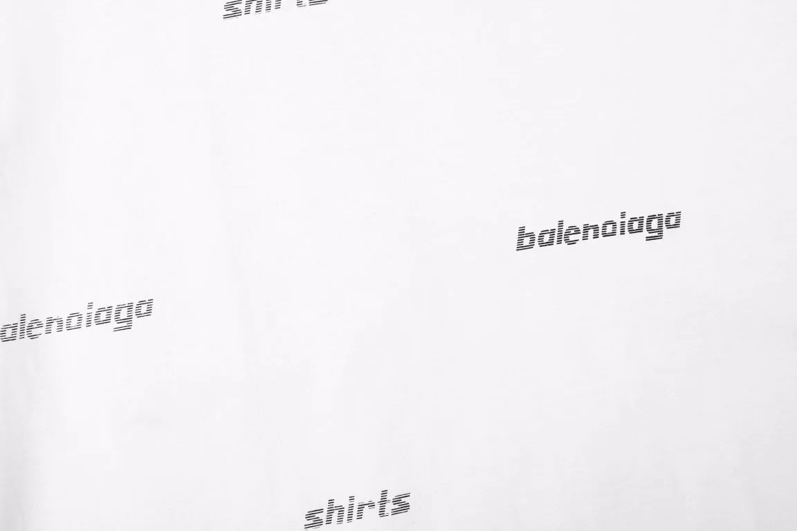 Balenciaga Allover Logo Print T-Shirt - White