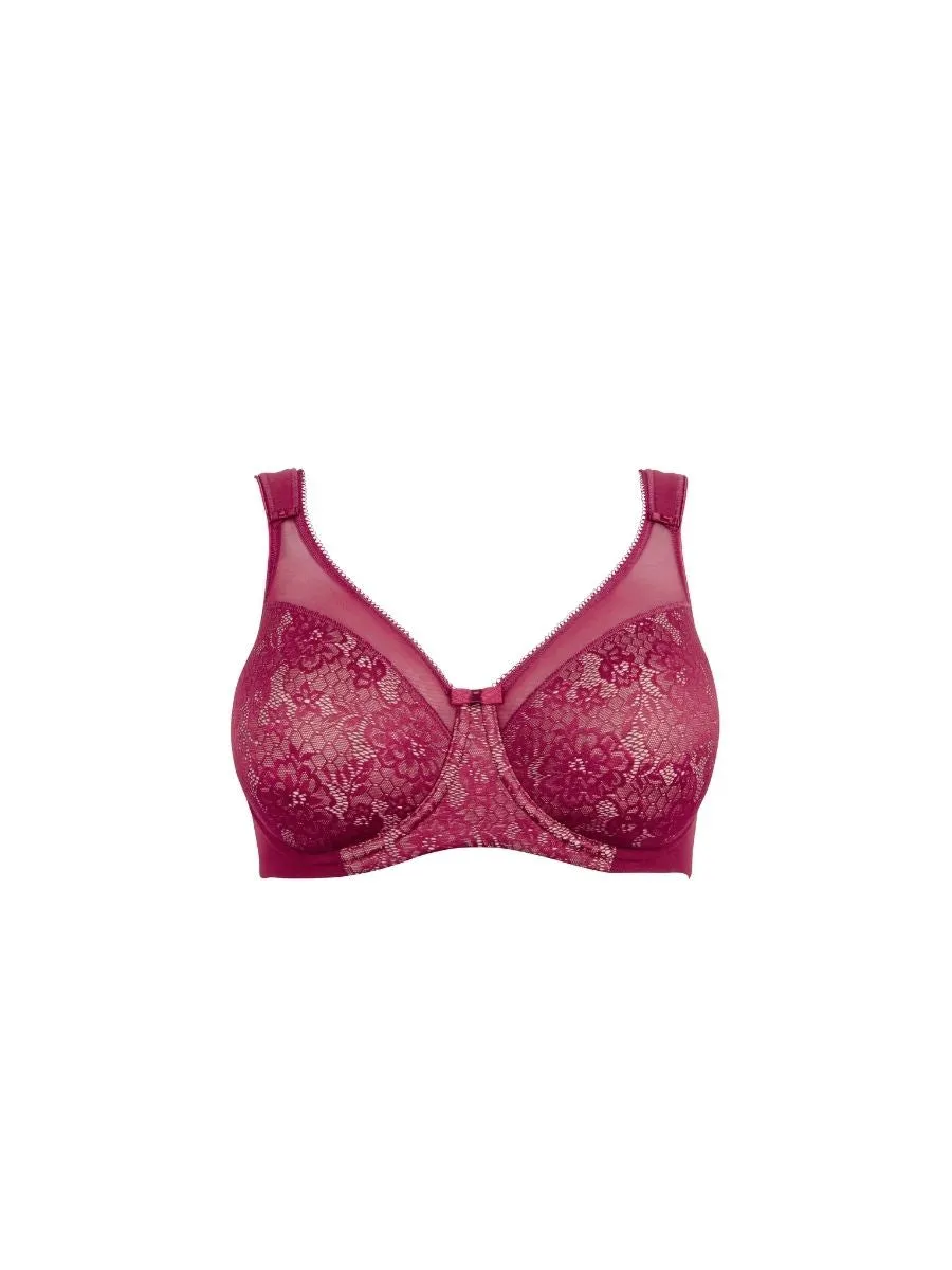 Beauty Everyday Minimiser Bra - Burgundy