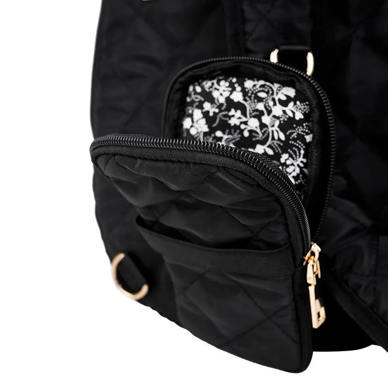 Black Quilted Pickleball Sling Bag