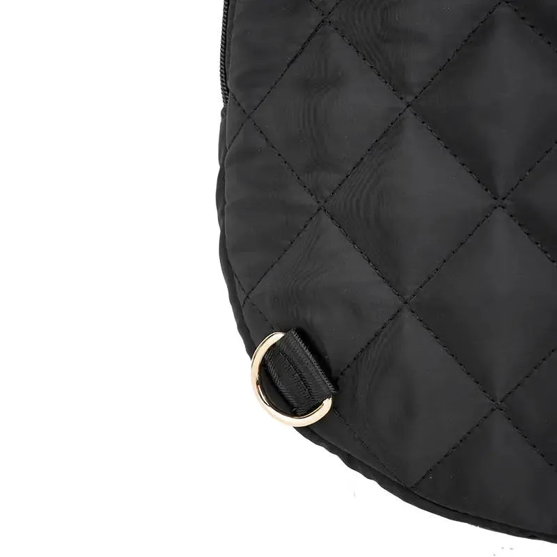 Black Quilted Pickleball Sling Bag