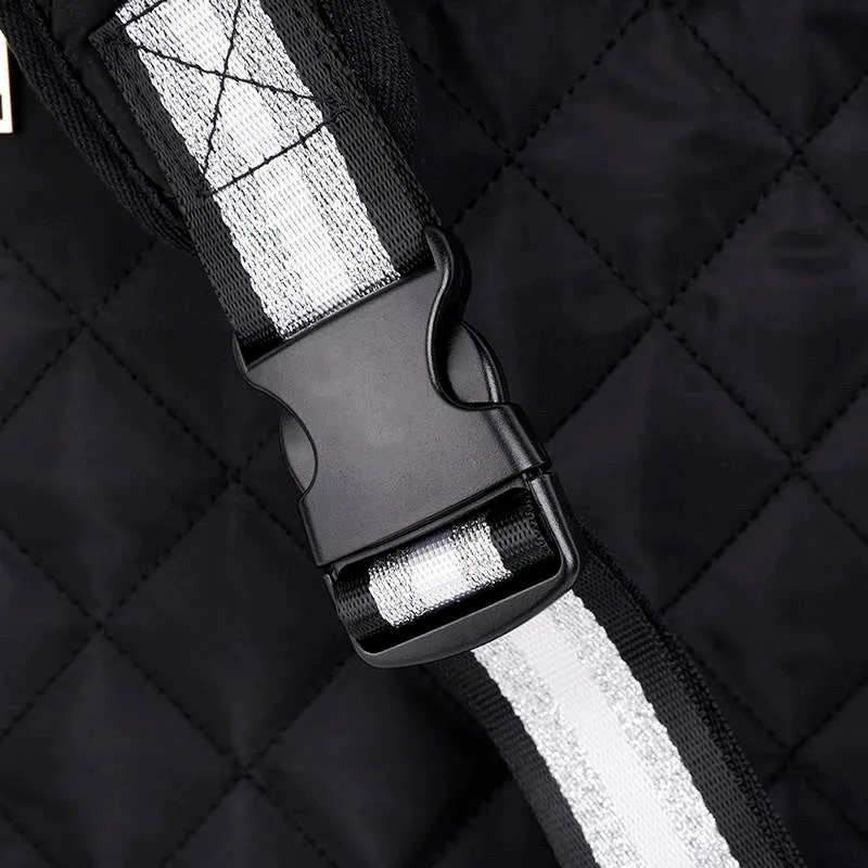 Black Quilted Pickleball Sling Bag