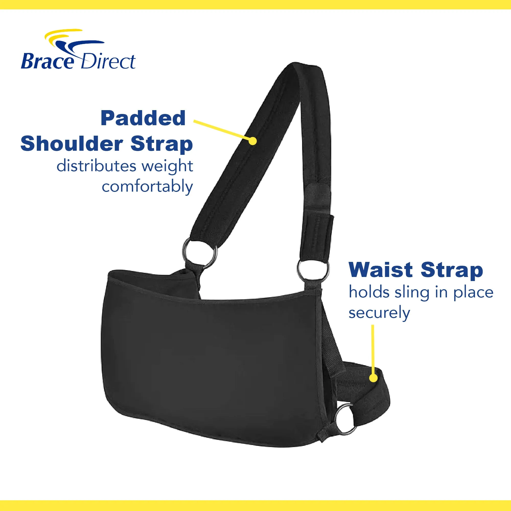 Brace Direct Deluxe Shoulder Immobilizer - Complete Support for Rotator Cuff & Joint Recovery
