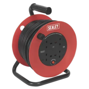 Cable Reel 25mtr 4 x 230V 2.5mm² Heavy-Duty Thermal Trip