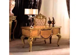 Classic Carving Teak Wood Office Table