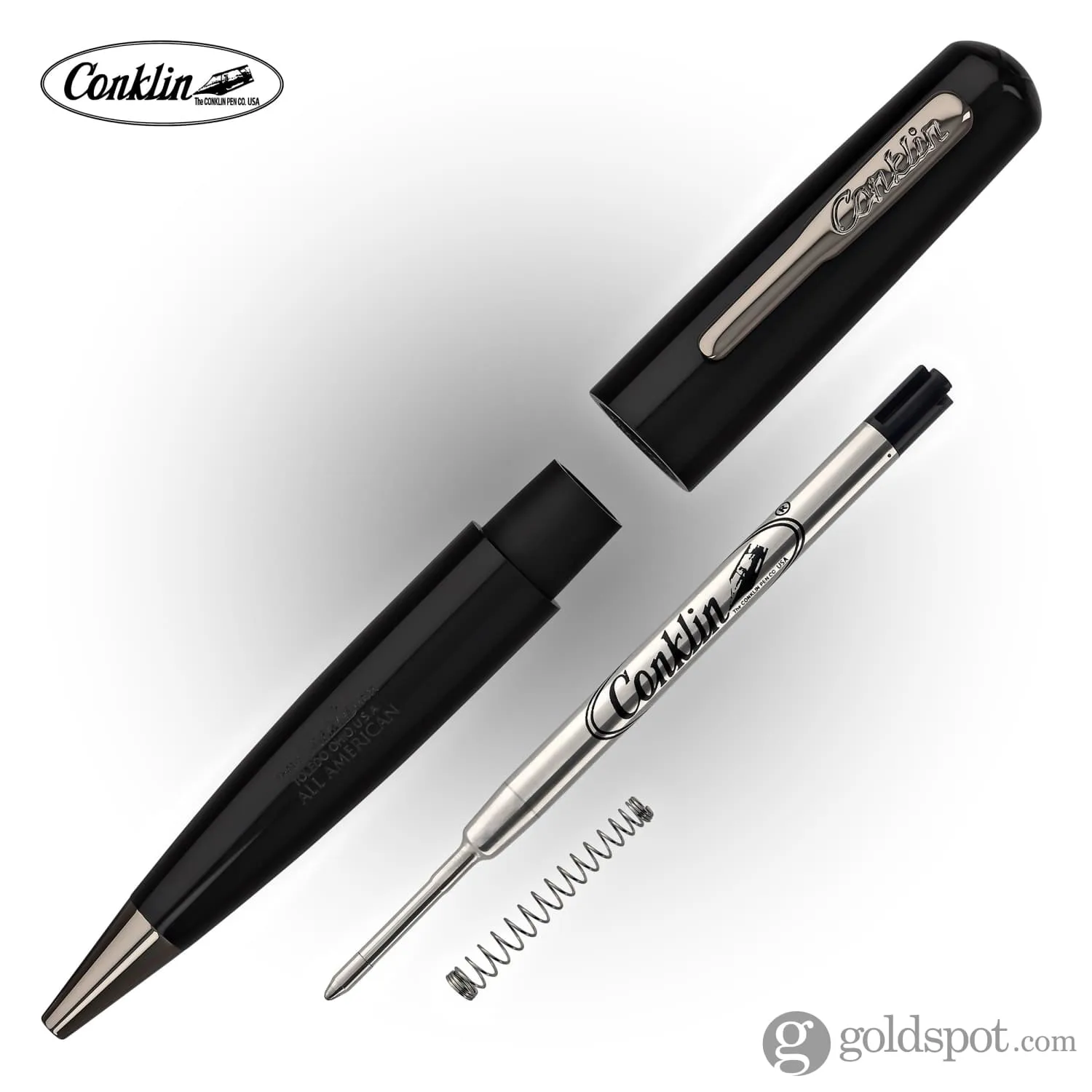 Conklin All American Ballpoint Pen in Raven Black