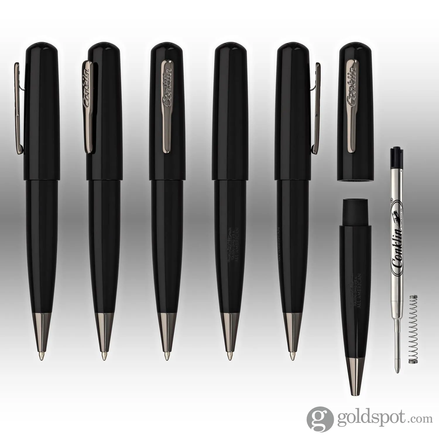 Conklin All American Ballpoint Pen in Raven Black