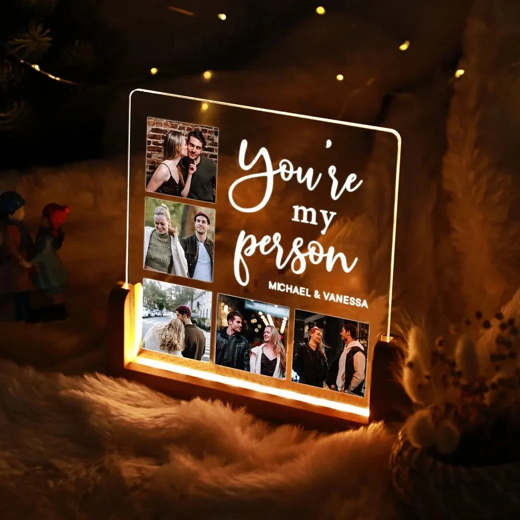 Custom Photos and Names Acrylic Lamp