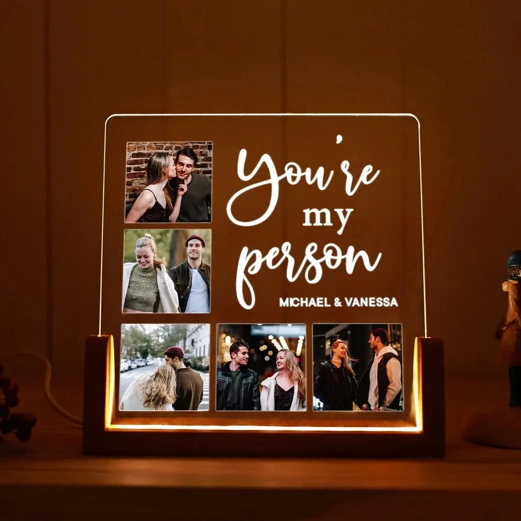 Custom Photos and Names Acrylic Lamp