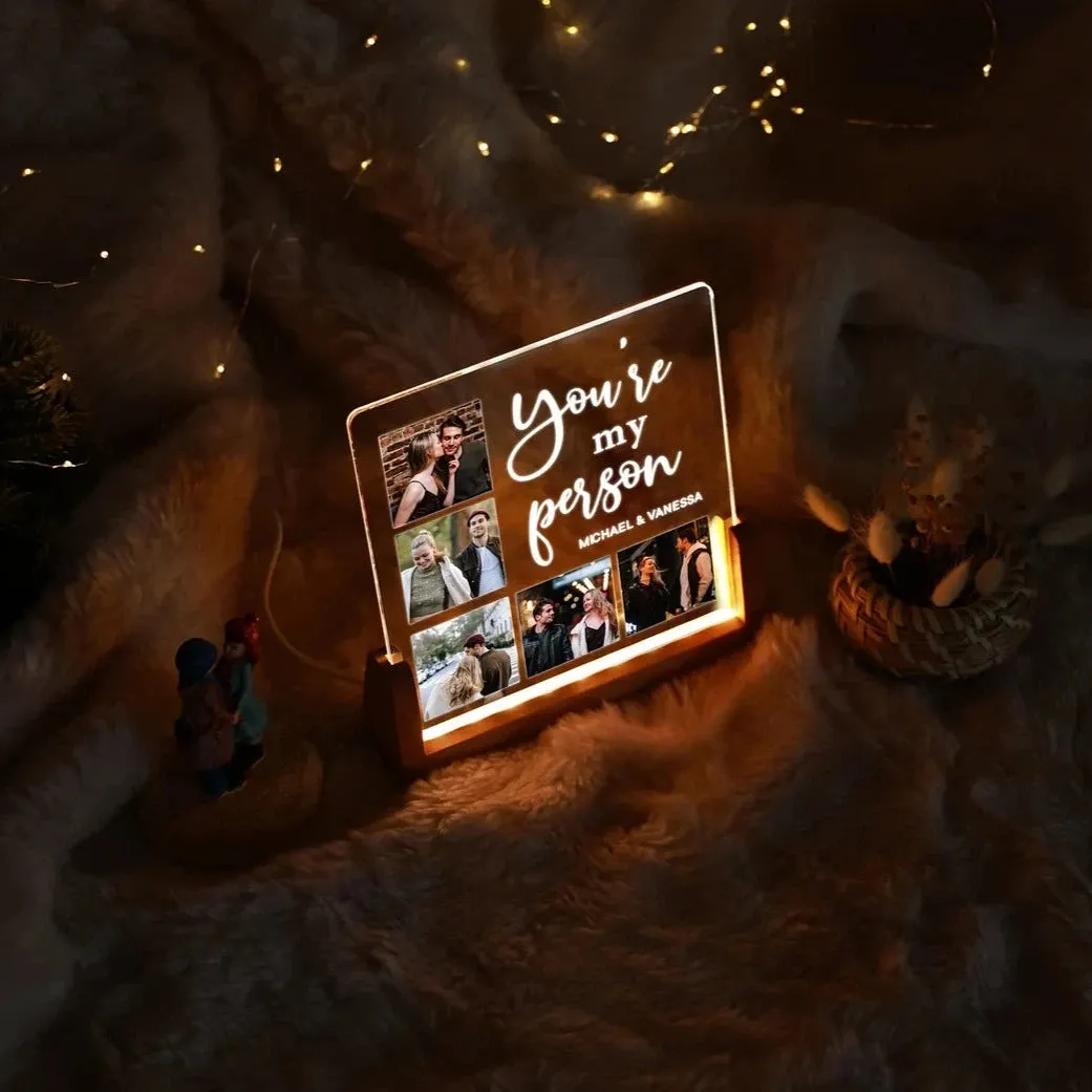 Custom Photos and Names Acrylic Lamp