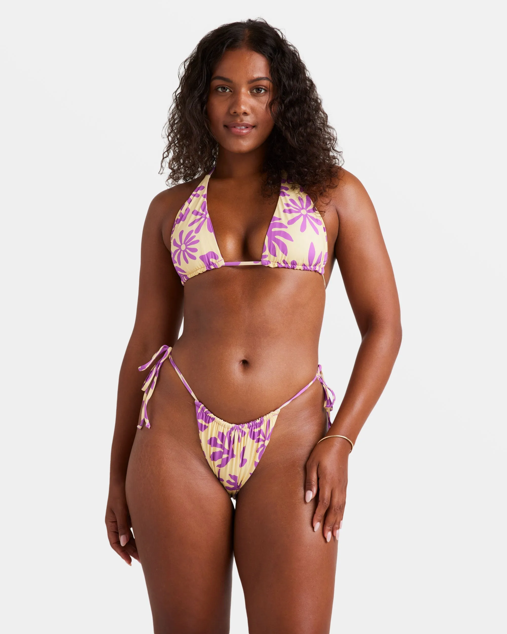 Deep Sea Daisy Reversible Multi-Way Triangle Bikini Top - Multi