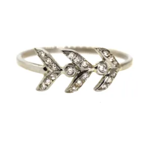 Diamond Angel Wing Ring