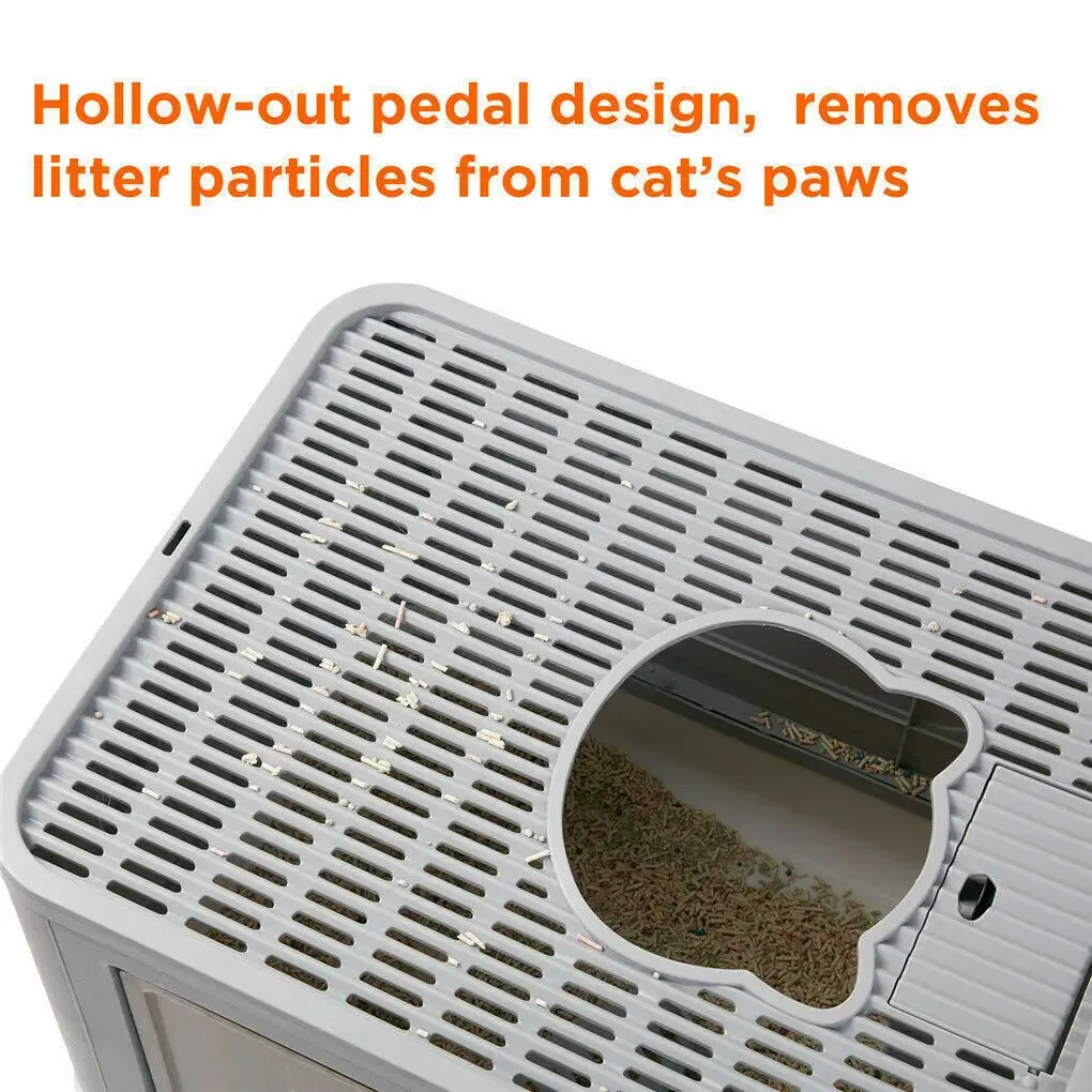 Foldable Cat Litter Box with Front Entry & Top Exit