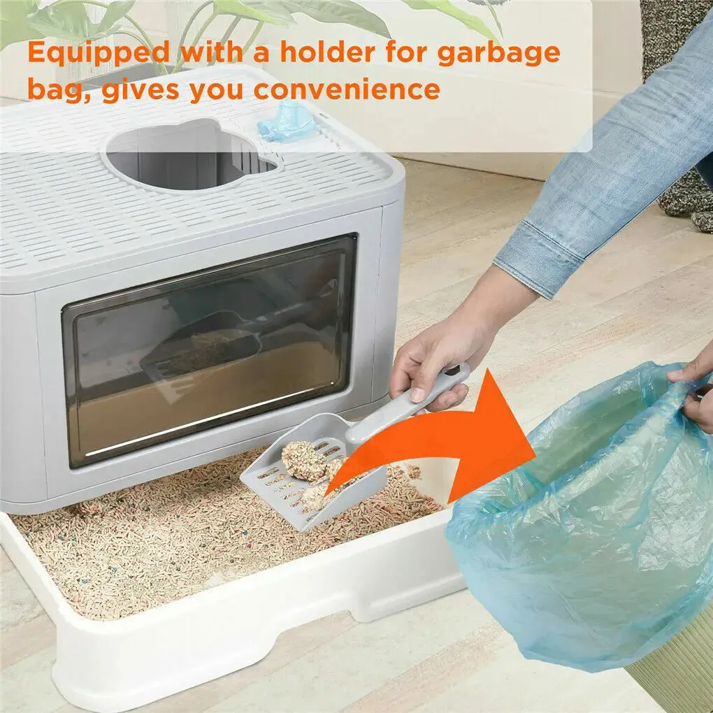 Foldable Cat Litter Box with Front Entry & Top Exit