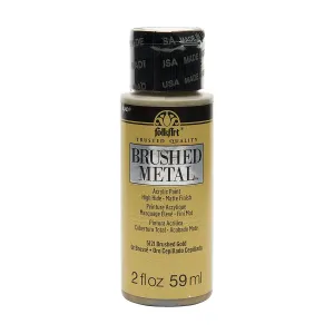 Folkart Matte Finish Brushed Metal Acrylic Paints Brushed Gold