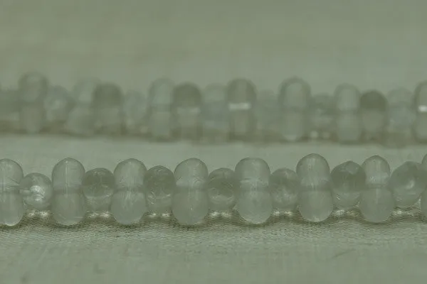 Funky Matte Grey German Glass Beads