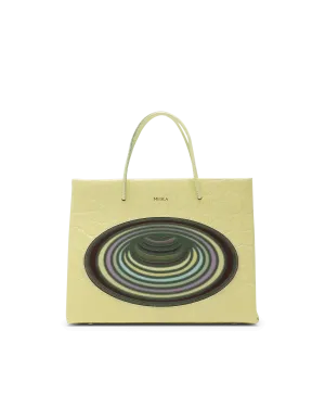 Hanna Croc Calfskin Tote Bag