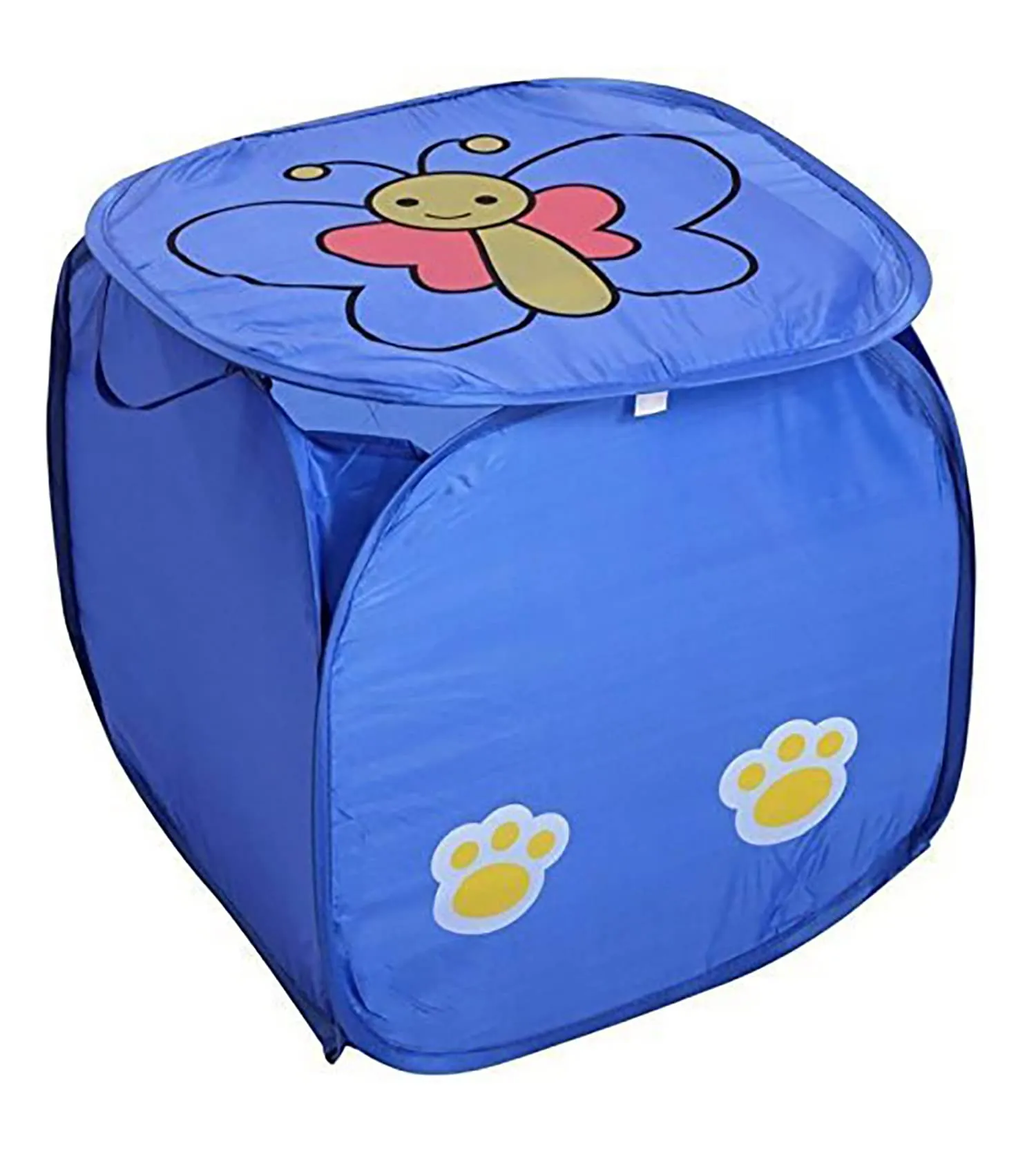 Heart Home Printed Foldable Polyster Laundry Basket, Toy Storage Basket, Cloth Storage Basket With Lid & Handles- Pack of 2 (Multicolor)-HS43HEARTH25850