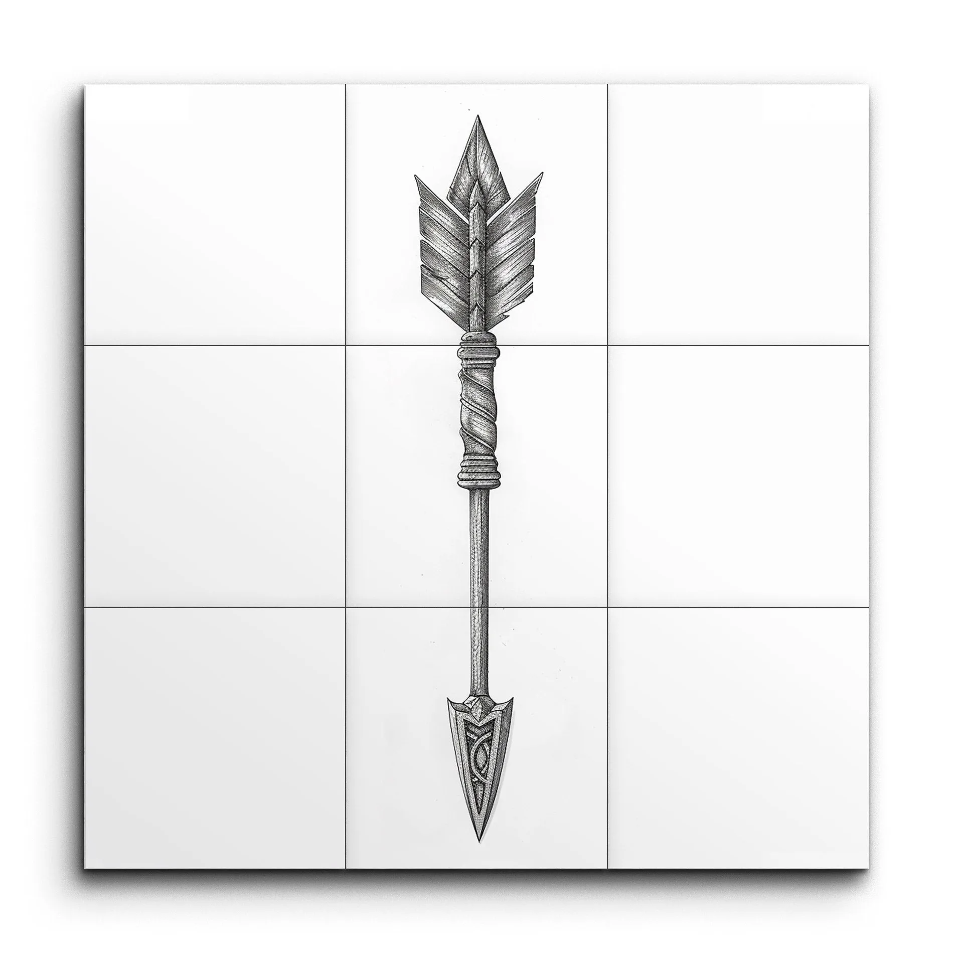 Intricate Arrowhead Art: Geometric & Organic Fusion