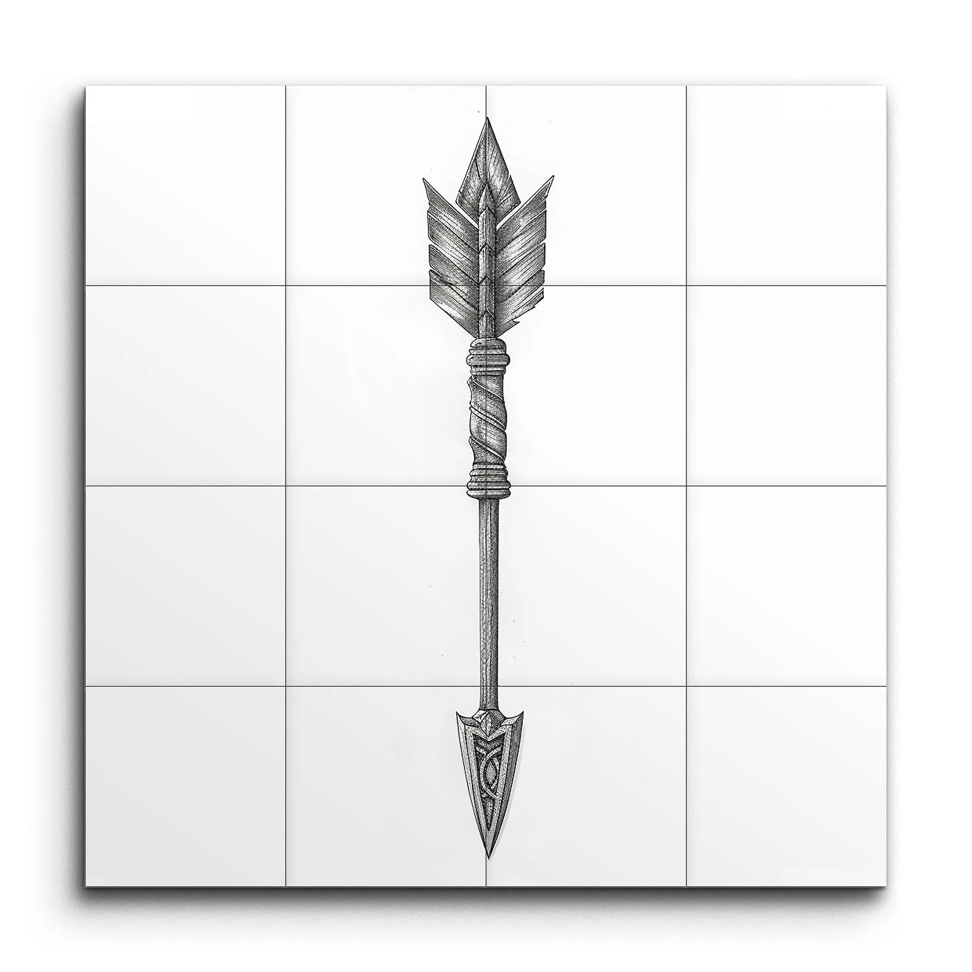 Intricate Arrowhead Art: Geometric & Organic Fusion