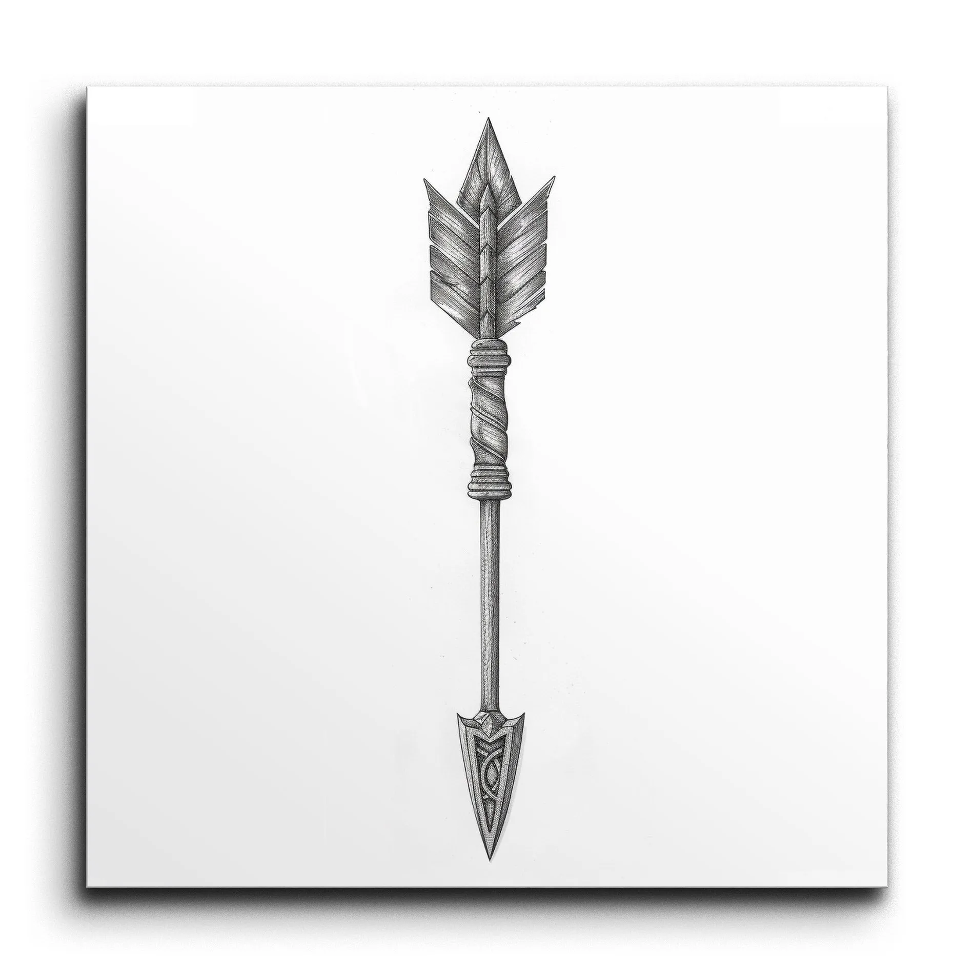 Intricate Arrowhead Art: Geometric & Organic Fusion