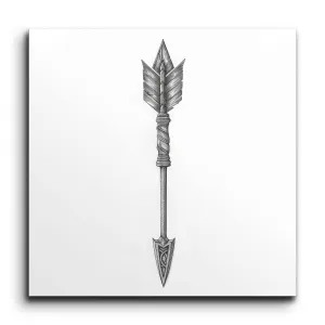Intricate Arrowhead Art: Geometric & Organic Fusion