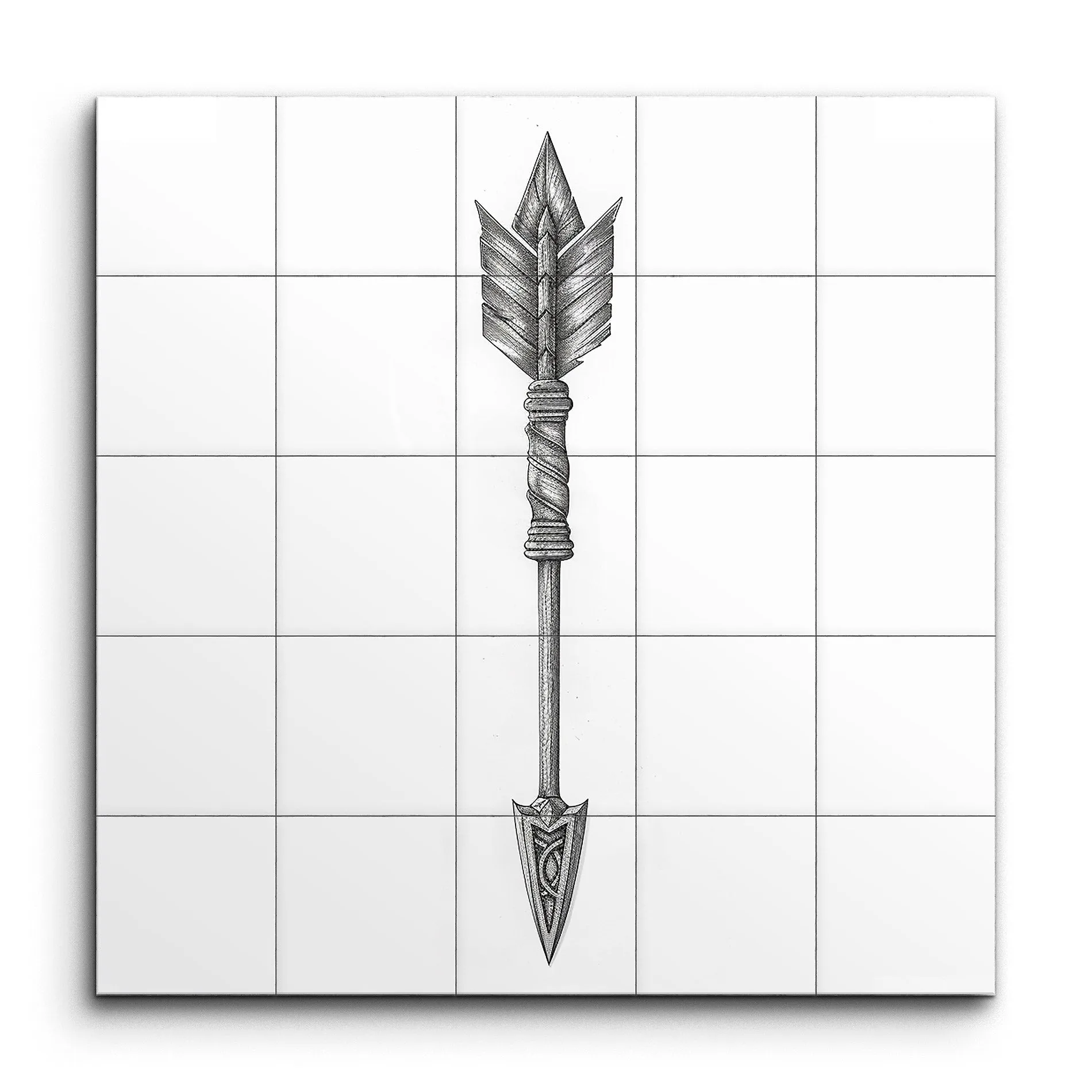 Intricate Arrowhead Art: Geometric & Organic Fusion