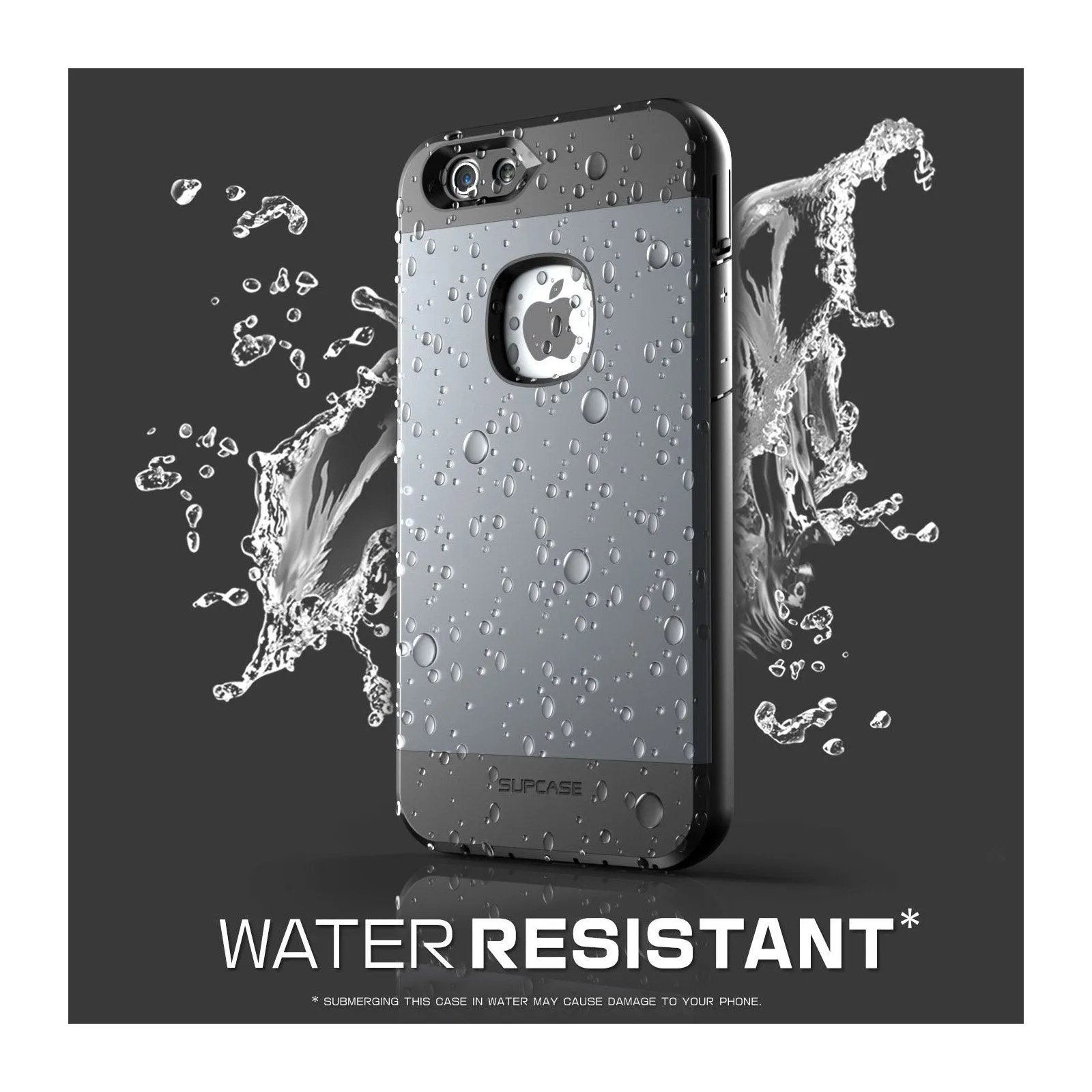 iPhone 6 Plus / 6S Plus Water Resistant Full body Protective Case-Gray/Silver/Gold