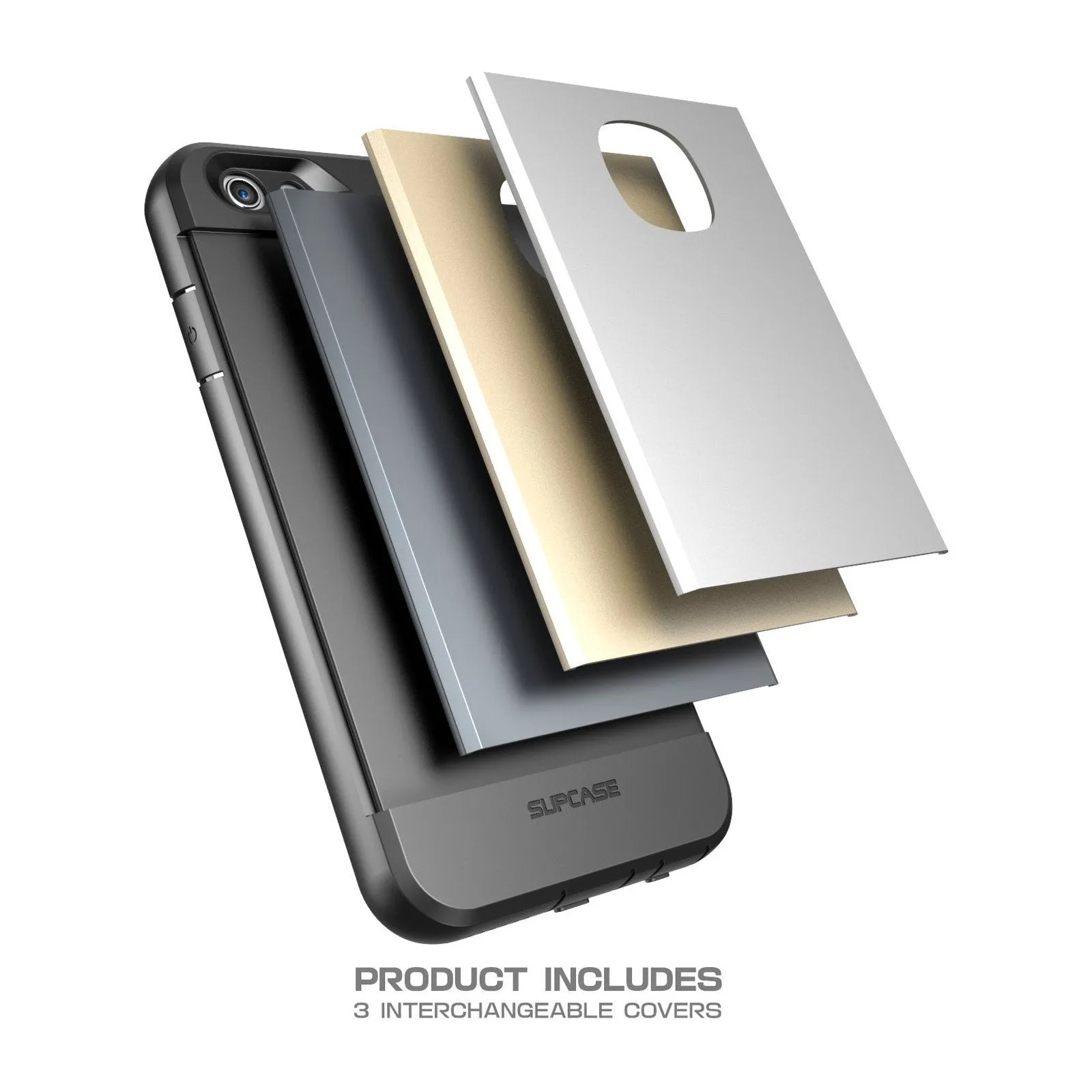 iPhone 6 Plus / 6S Plus Water Resistant Full body Protective Case-Gray/Silver/Gold