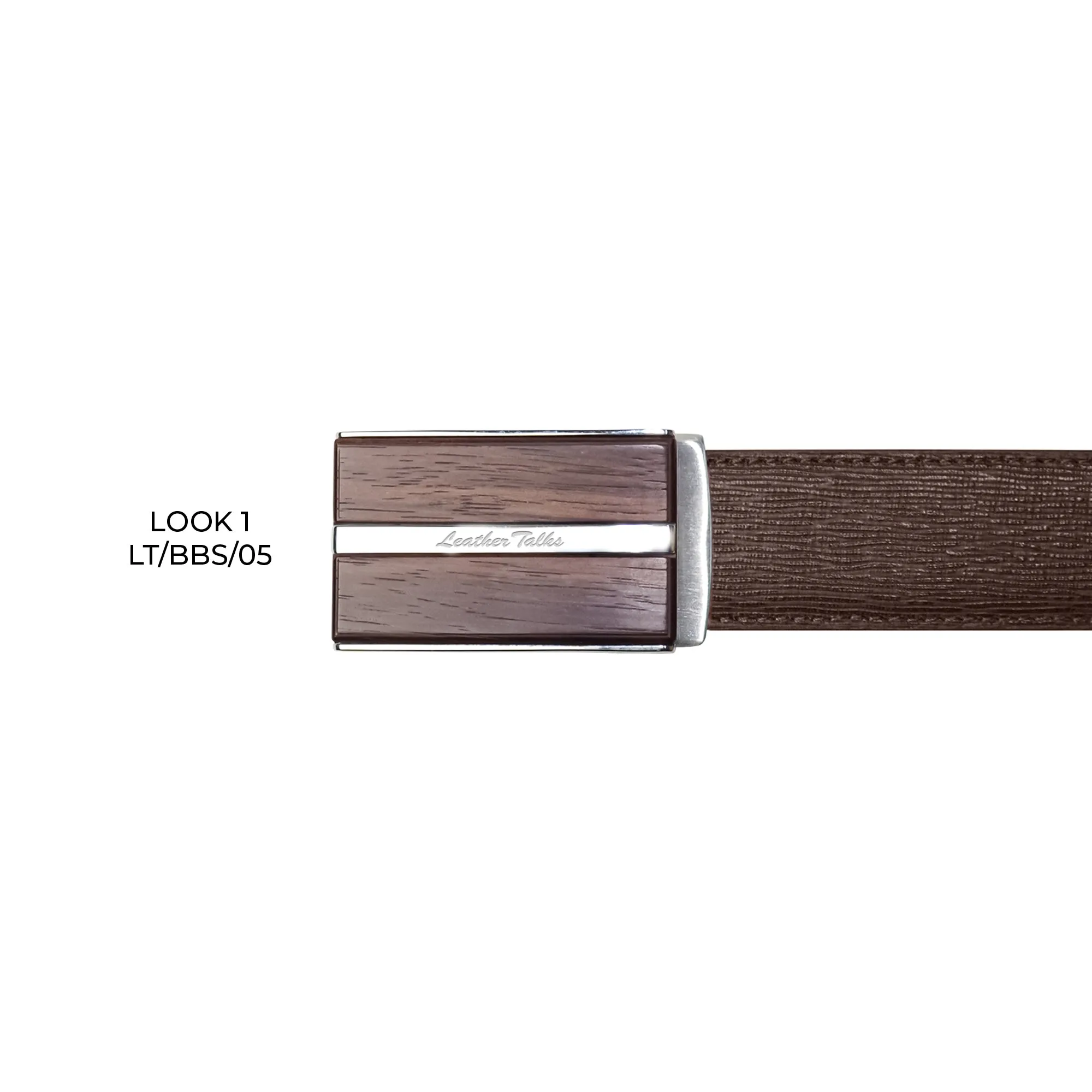Italian Wood Finish | Italian Leather Belt for Men | Color: Brown