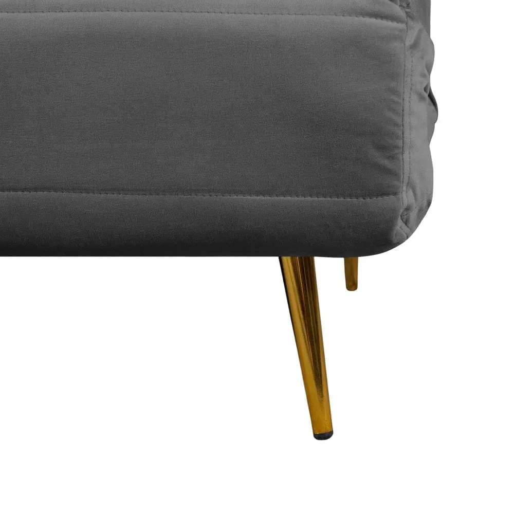 Jola Velvet Foldable 2 Seater Sofa Bed with Pillows