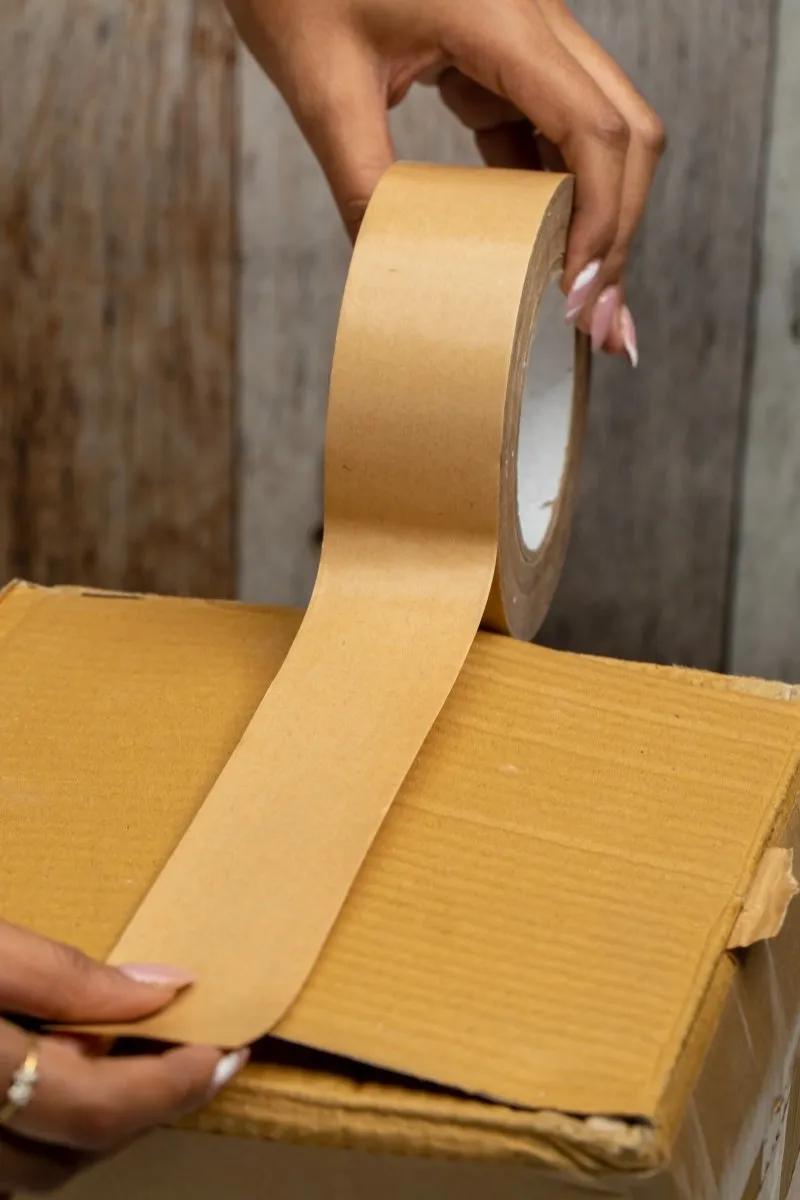 Kraft Paper Tape For Packing | 2 Inch Tape, 50 Meters | Pack Of 2 | Brown Eco-Friendly Tape