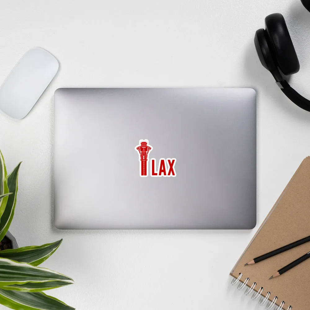 LAX Tower (Red) Bubble-free stickers
