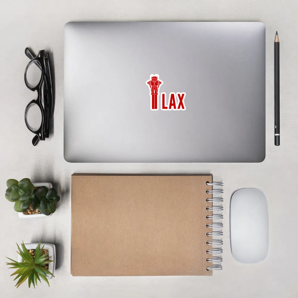 LAX Tower (Red) Bubble-free stickers