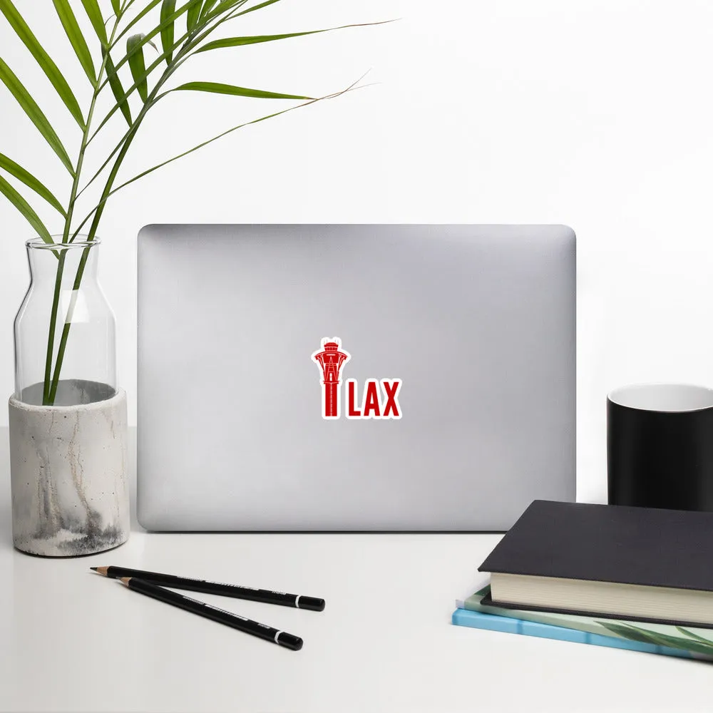 LAX Tower (Red) Bubble-free stickers