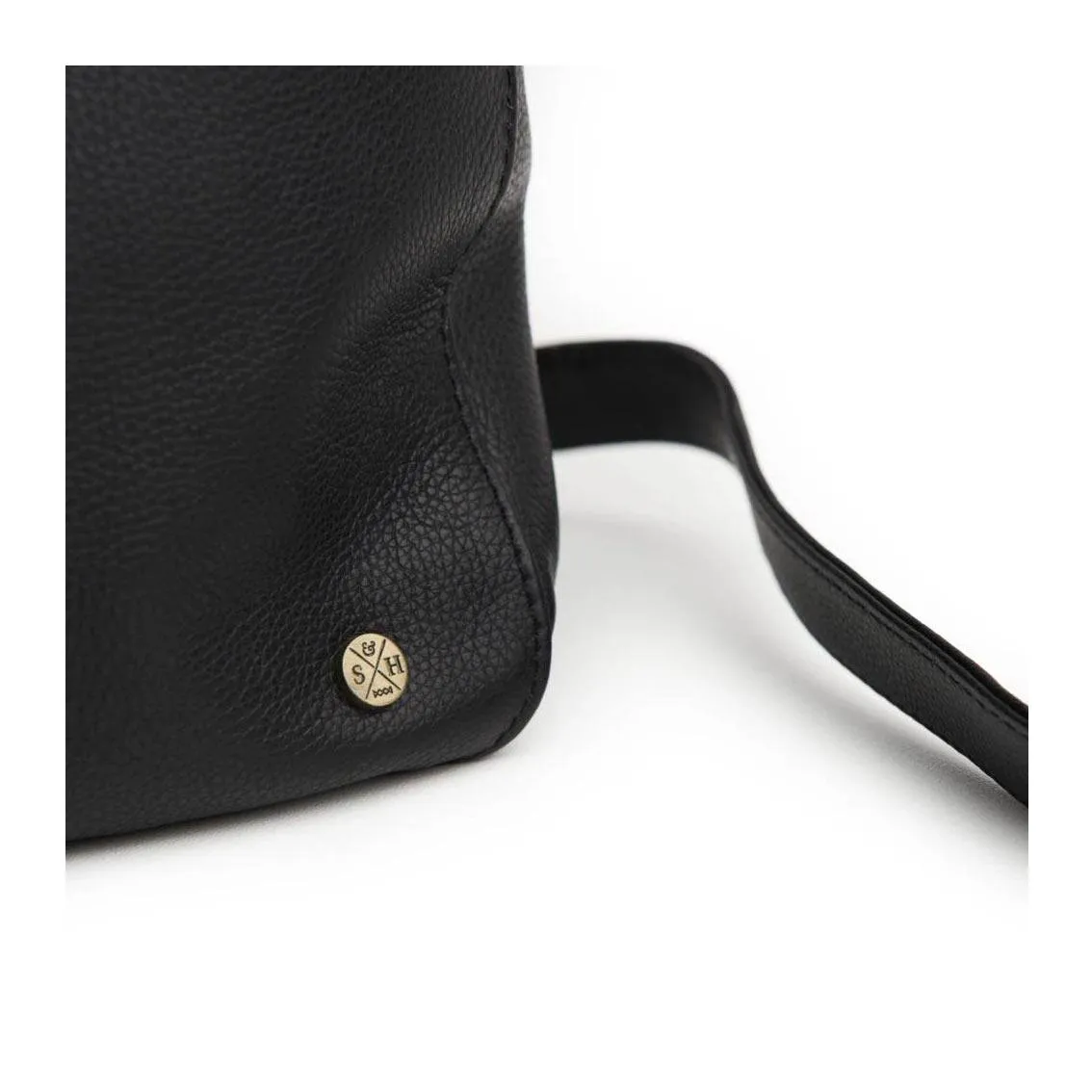 Leather Alexa Satchel Bag - Black
