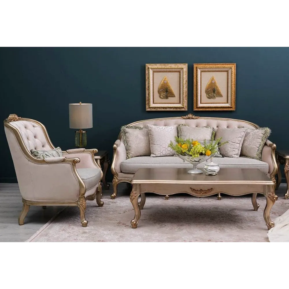 Luxury Design Traditional Quinton Carving Sofa Set