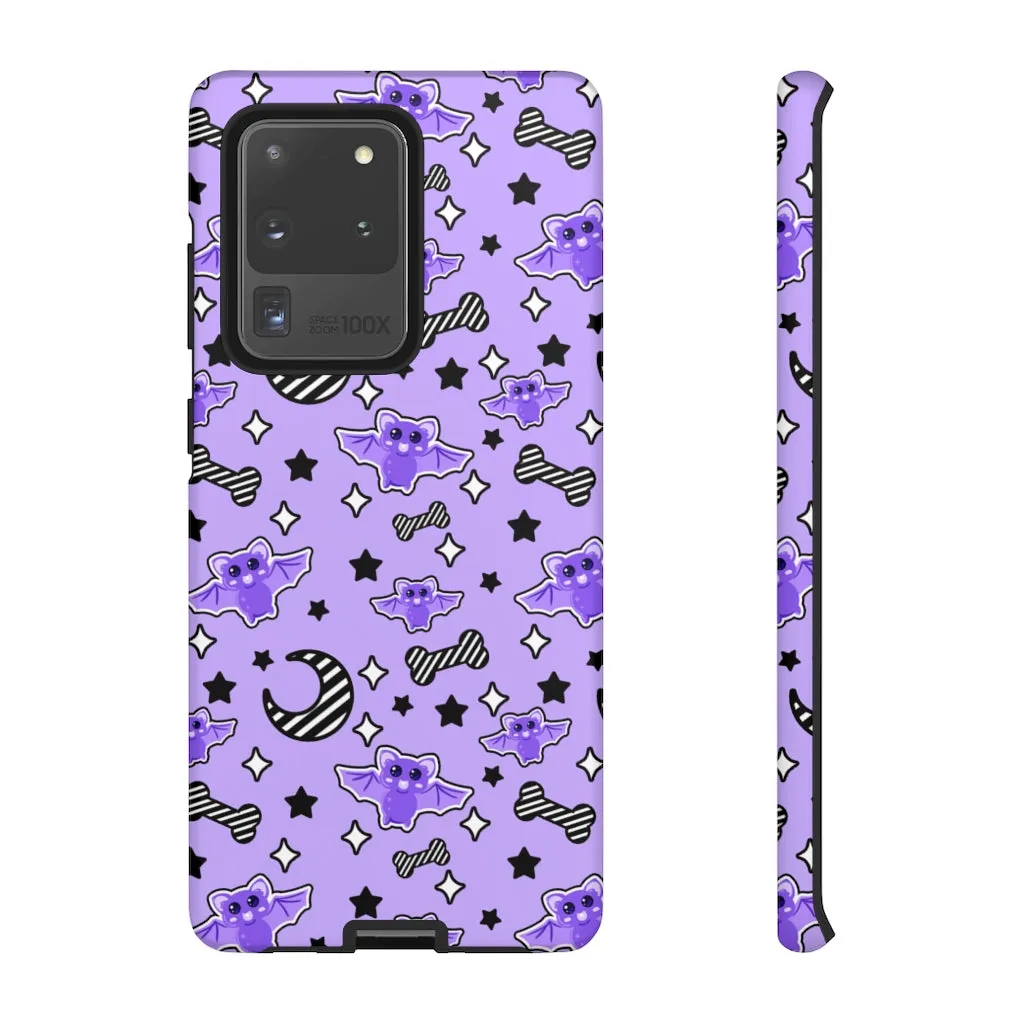 Magical Kawaii Spooky Bats Purple Tough Phone Case