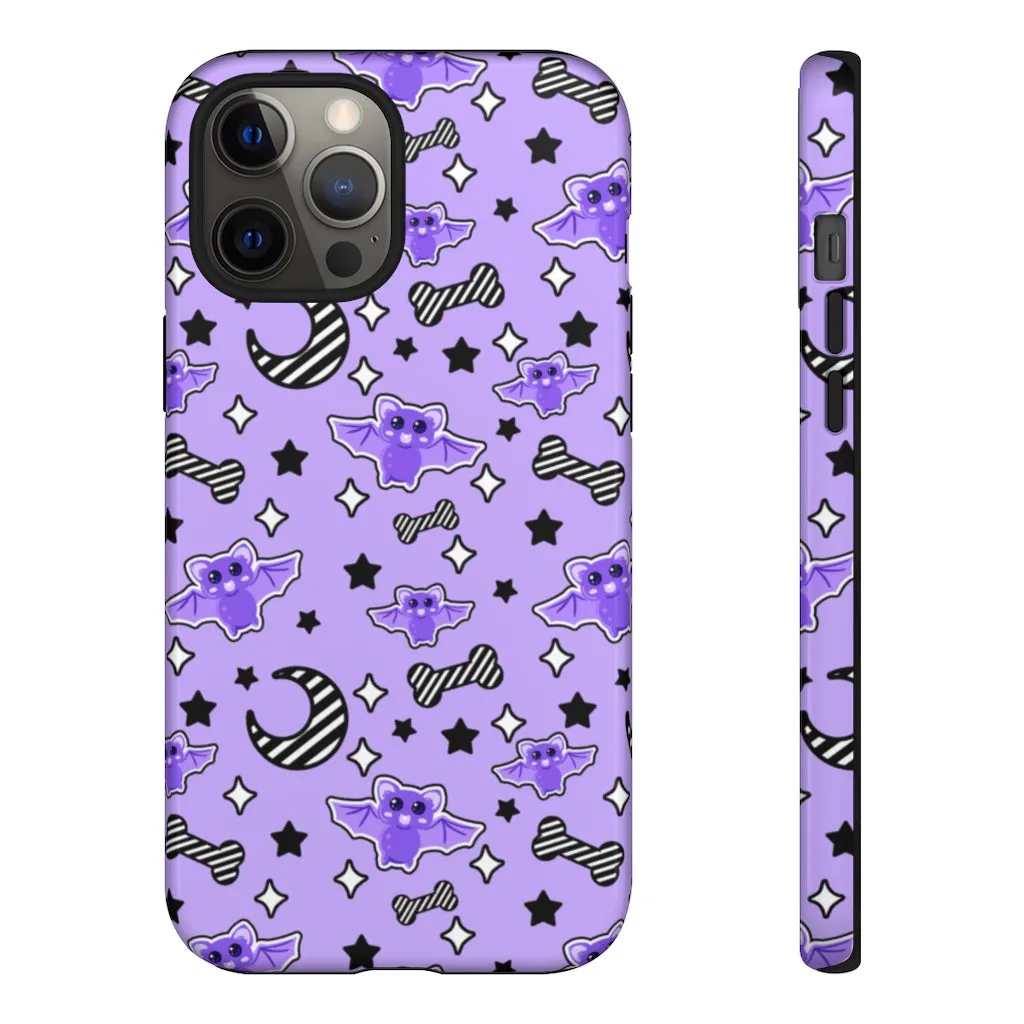 Magical Kawaii Spooky Bats Purple Tough Phone Case