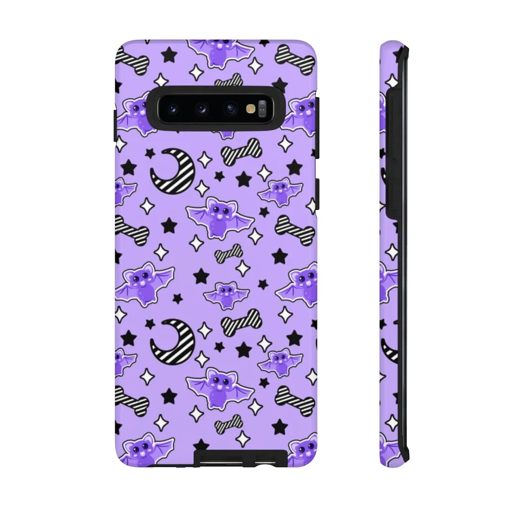 Magical Kawaii Spooky Bats Purple Tough Phone Case