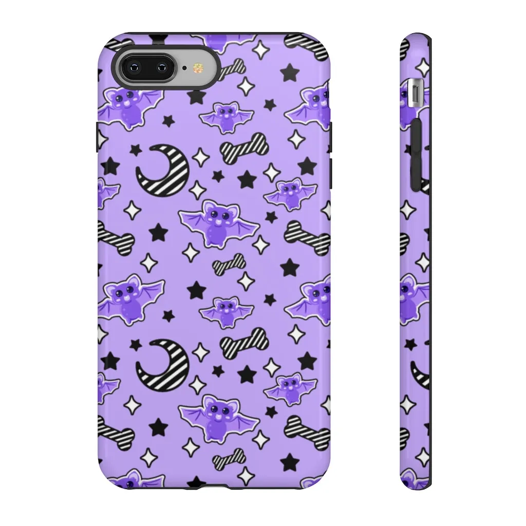 Magical Kawaii Spooky Bats Purple Tough Phone Case