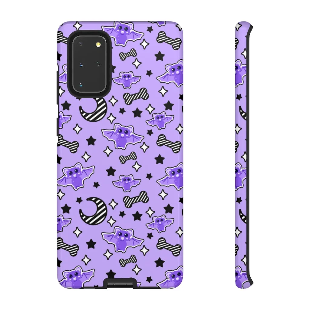 Magical Kawaii Spooky Bats Purple Tough Phone Case