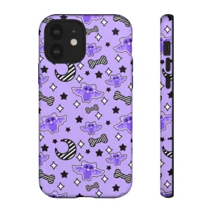 Magical Kawaii Spooky Bats Purple Tough Phone Case