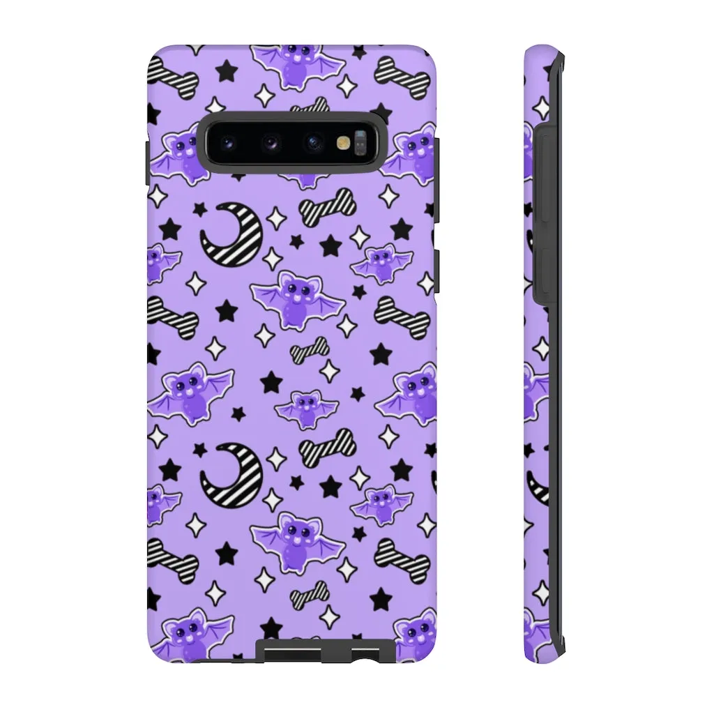Magical Kawaii Spooky Bats Purple Tough Phone Case