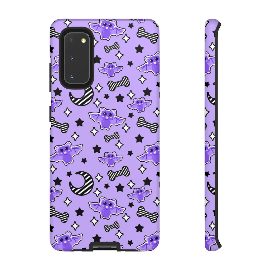 Magical Kawaii Spooky Bats Purple Tough Phone Case